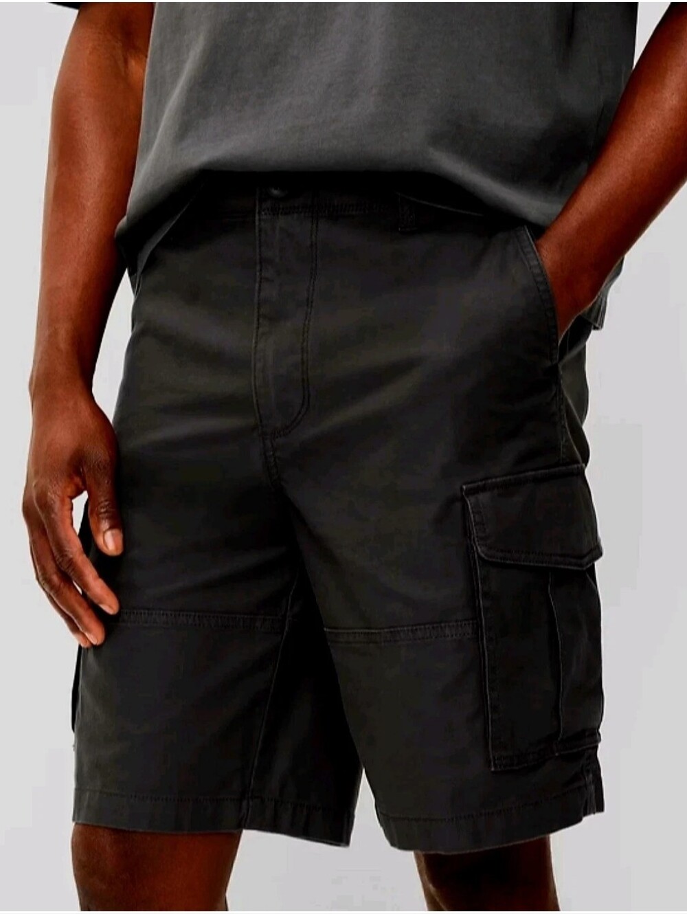 Vintage Old Navy Cargo Shorts Black Chino Y2k 90s 100% Cotton Mens 30 Mid Rise